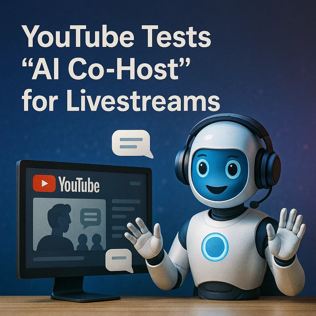YouTube Tests “AI Co-Host” for Livestreams
