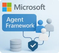 "Microsoft's new Agent Framework for building multiple agents.