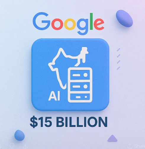 Google is investing $15 billion to set up an AI data center in India.