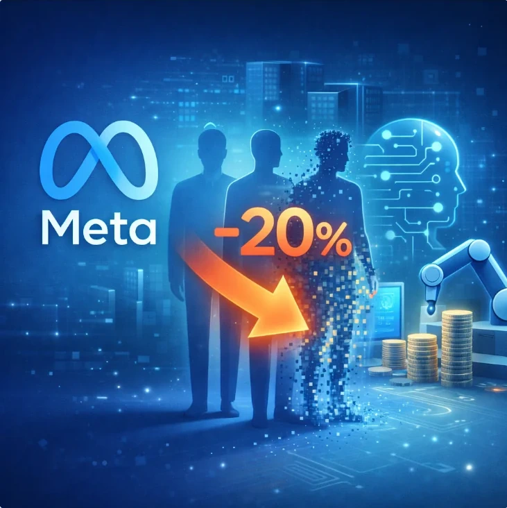 Meta is considering laying off about 20% of its workforce to offset the costs of artificial intelligence. 