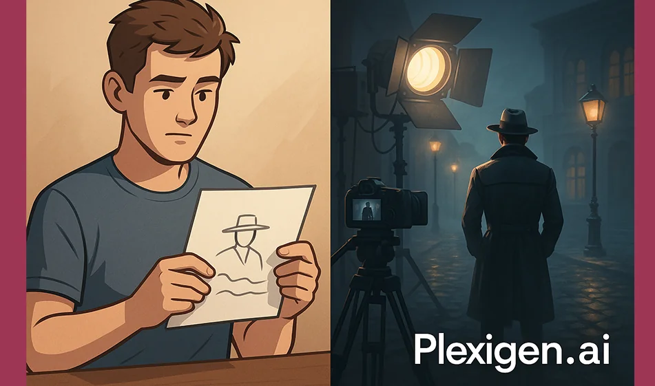 Start with just one sentence or a short description... and let Plexigen.ai create a cinematic scene for you with dazzling quality!