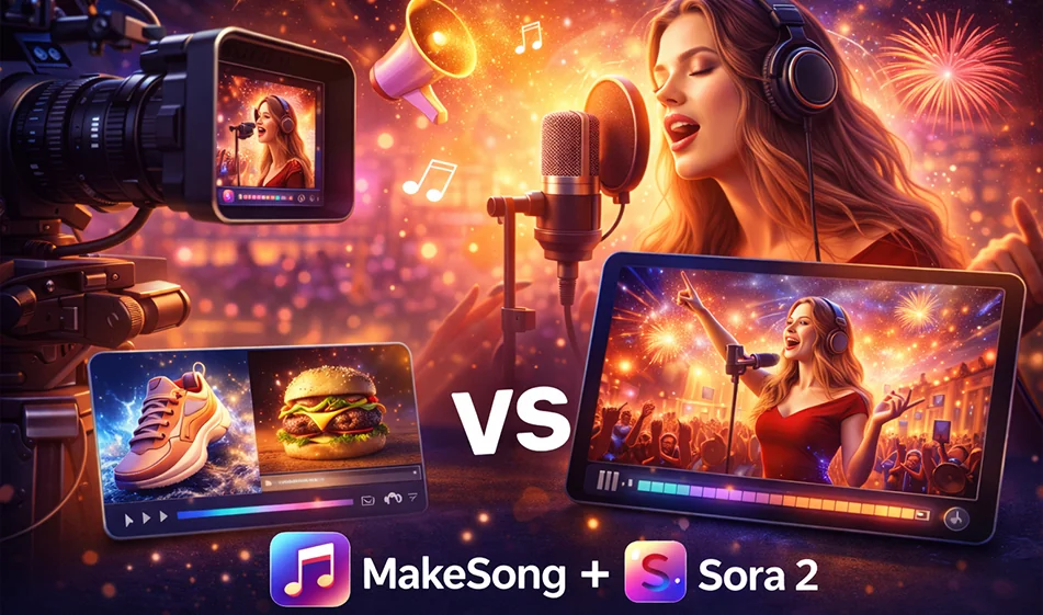 🎬 كيف تصنع فيديو كليب دعائي + اغنية اعلان باستخدام MakeSong و Sora 2