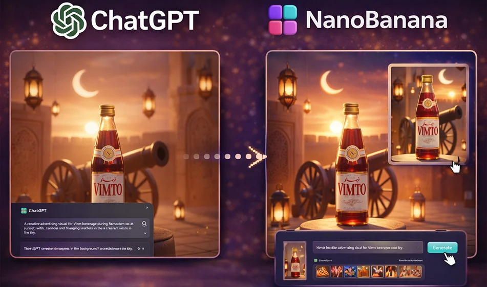 🧠 شات جي بي تي + نانو بانانا: حوّل صورة منتجك الى اعلان ابداعي مجانا