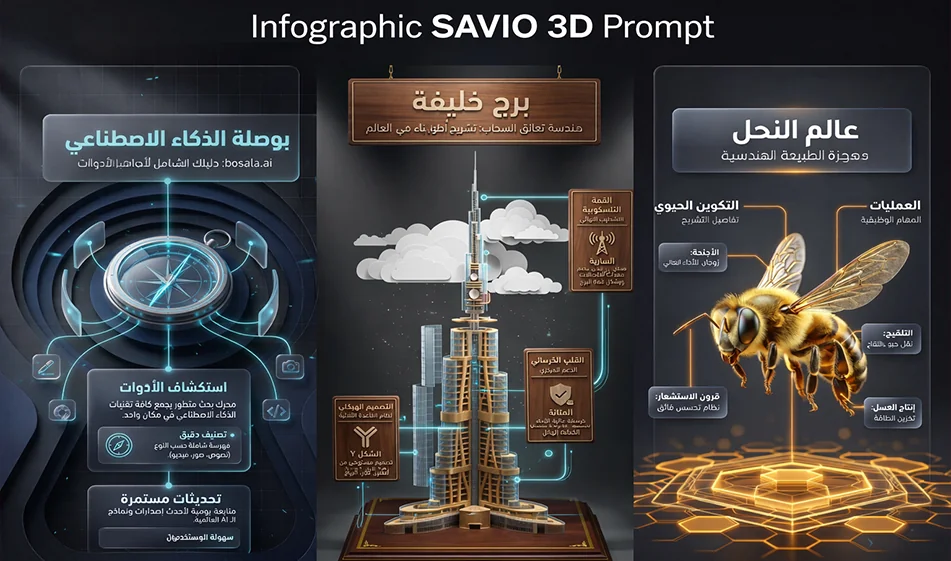 Do you want to design realistic and professional 3D infographics... just from the topic name and with the click of a button?
