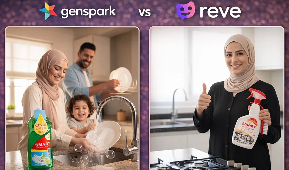 🧾 Compass Tip: Creating advertising images with artificial intelligence — Genspark vs. Reve comparison