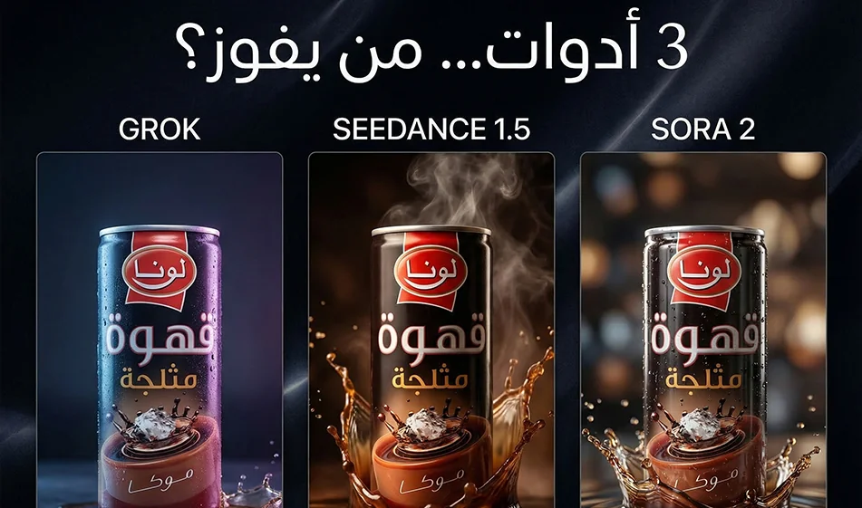 Comparison of Grok, Seedance 1.5, and Sora 2 when using the same prompt and the same product to create an advertising video
