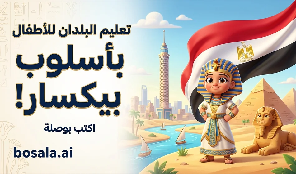 A series of 8-second educational videos in the Pixar style on Veo 3.1 about Arab countries