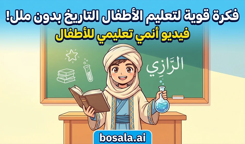 Videos of historical figures talking about themselves in an entertaining anime style for kids on Krea