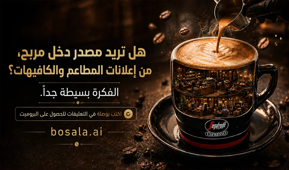 A source of income from designing ads for restaurants and cafes using artificial intelligence