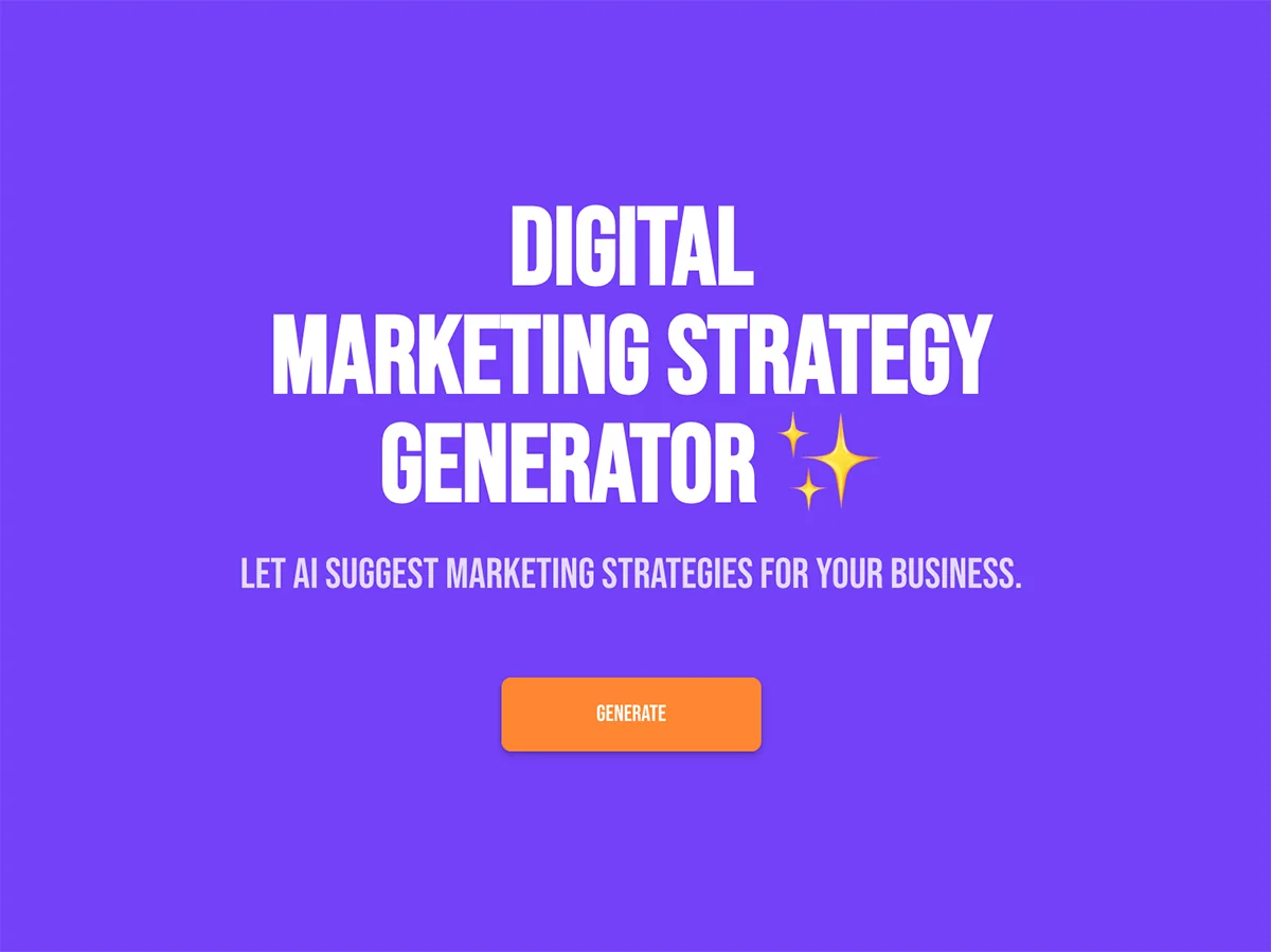 Marketing Strategy Generator