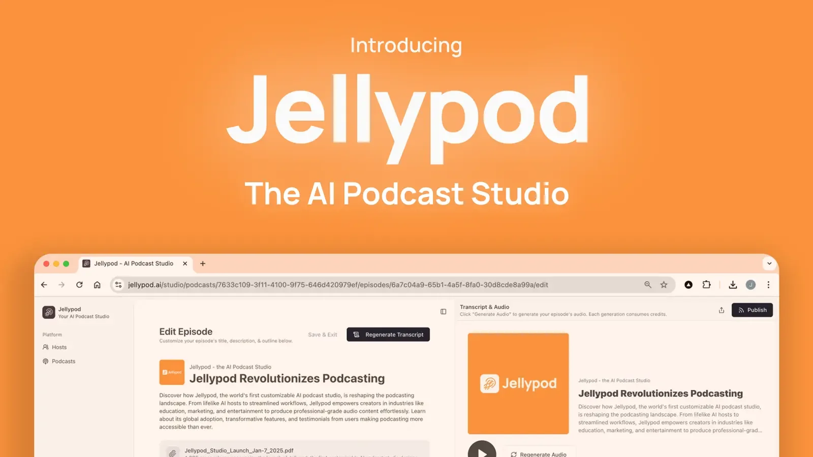 Jellypod AI Studio