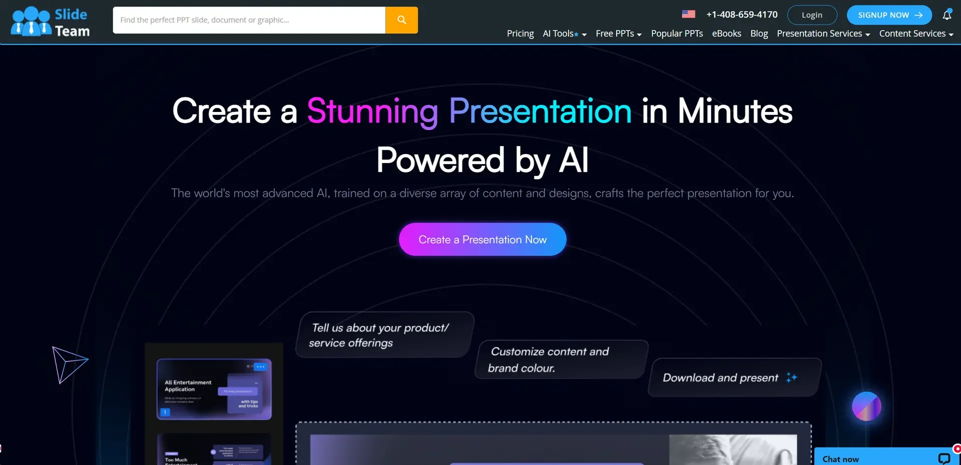 SlideTeam AI Presentation Generator