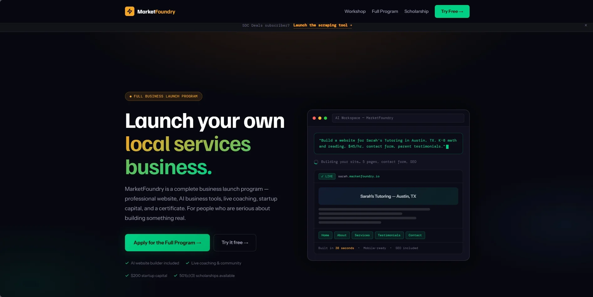 MarketFoundry AI Workspace