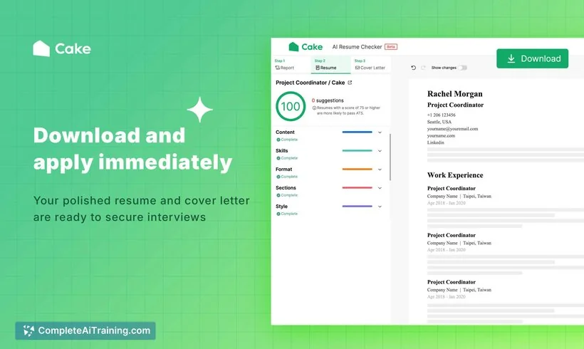 Cake Resume Checker