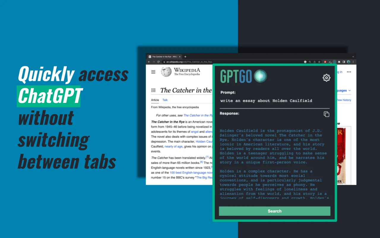 GptGO – ChatGPT from any tab