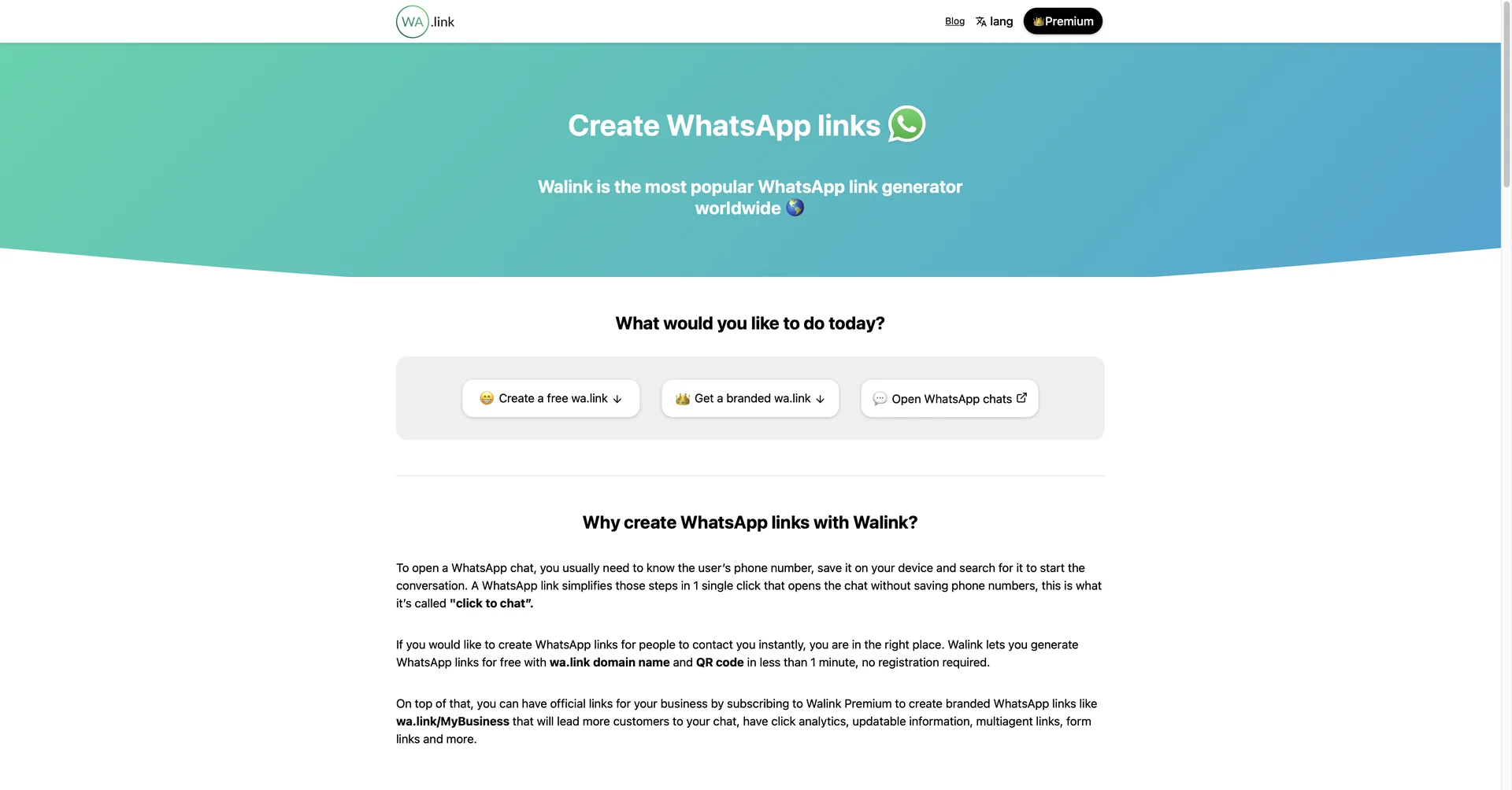 CreateWAlink