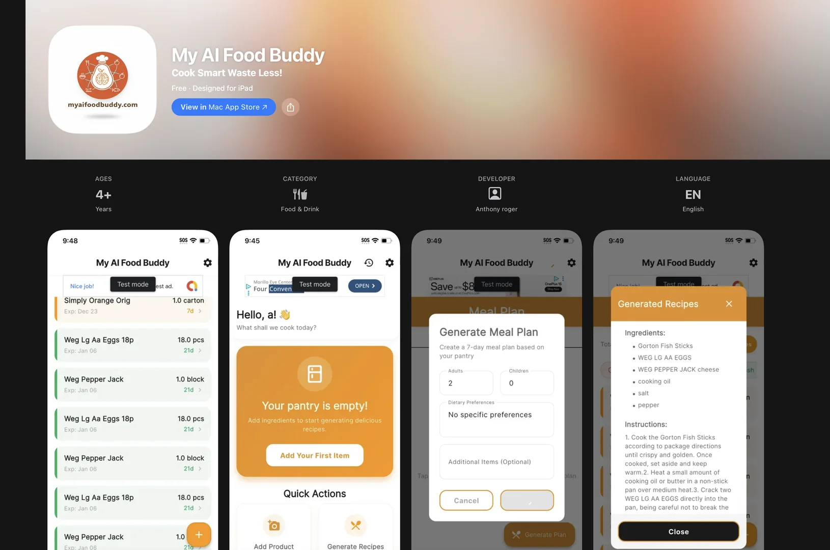 My AI Food Buddy