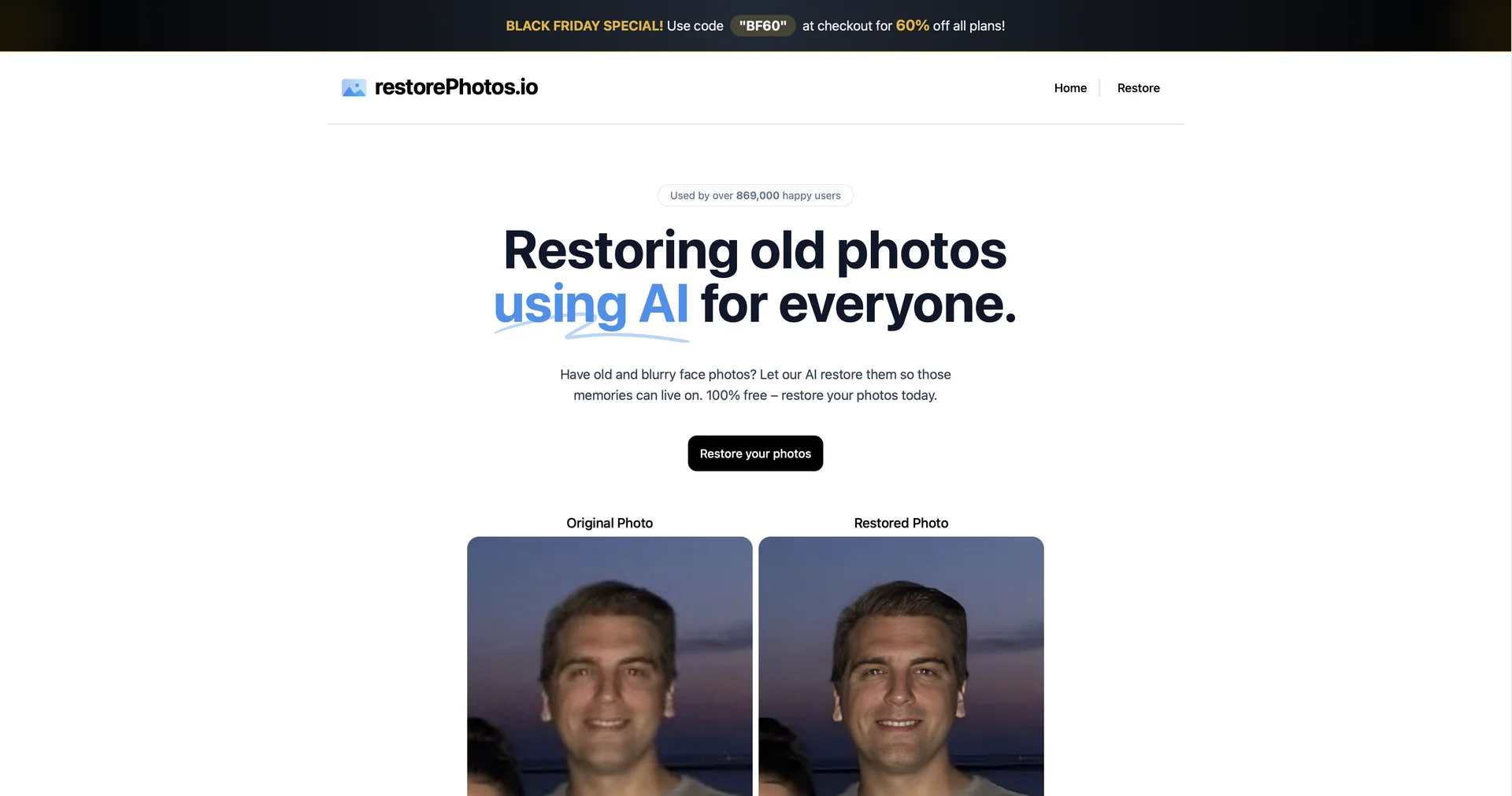 Restore Old Photos.io