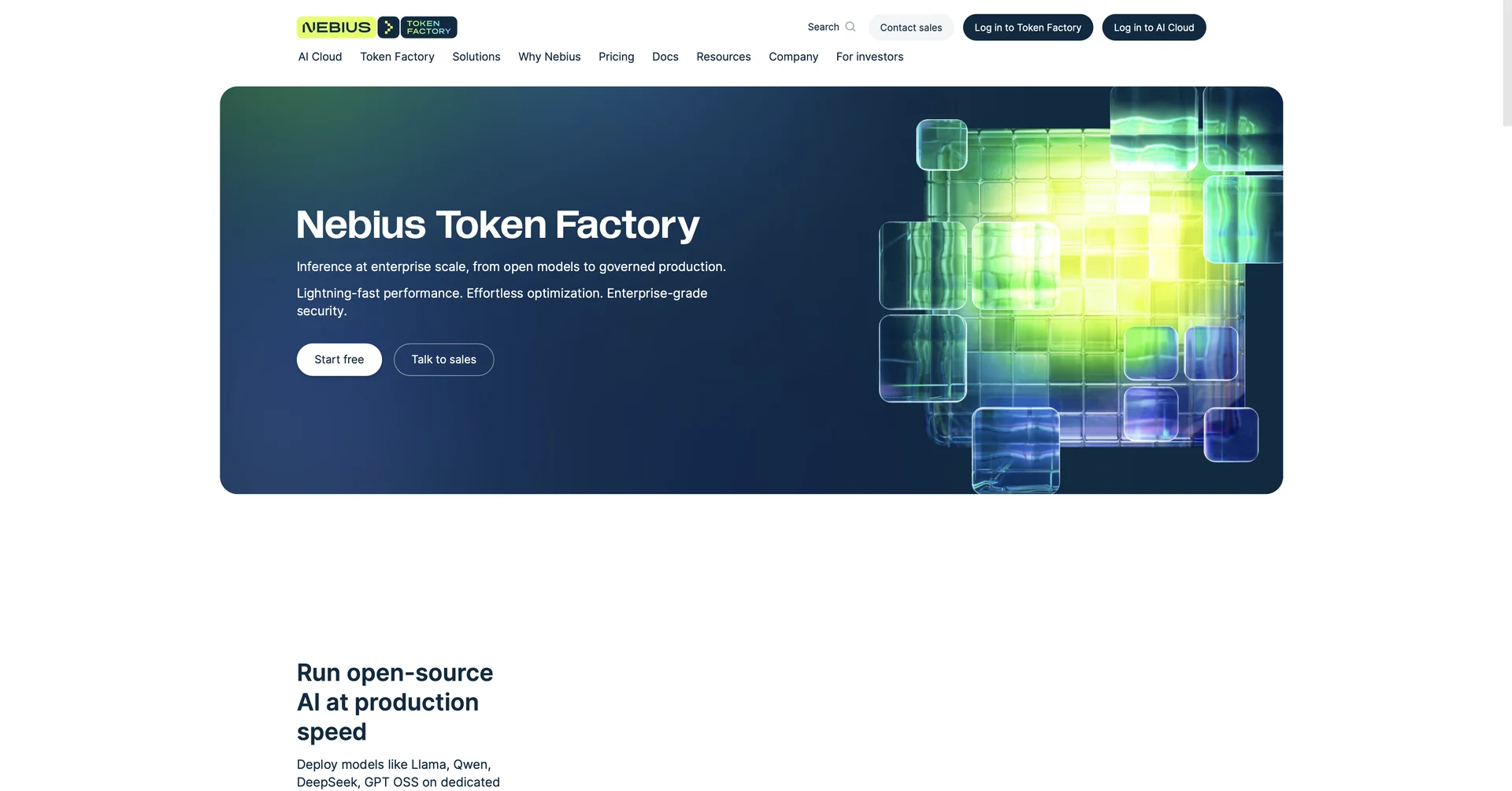 Nebius Token Factory