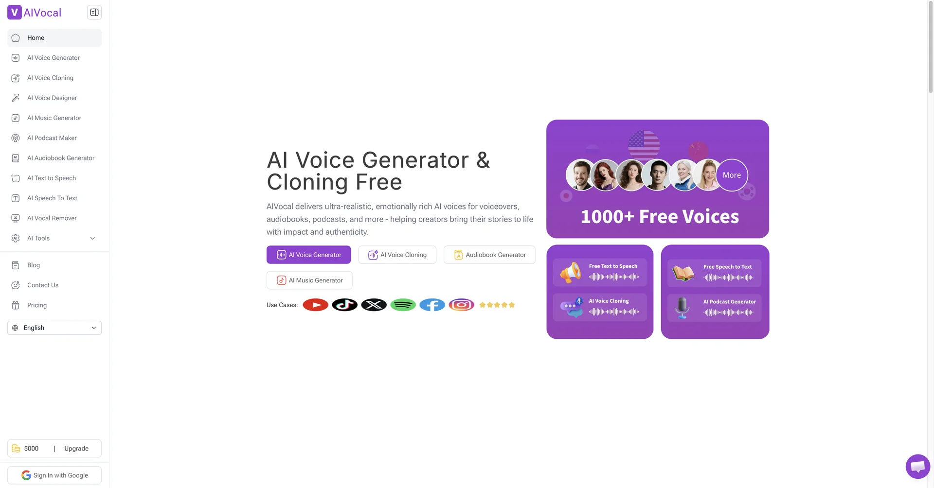 AI Voice Generator by AIVocal