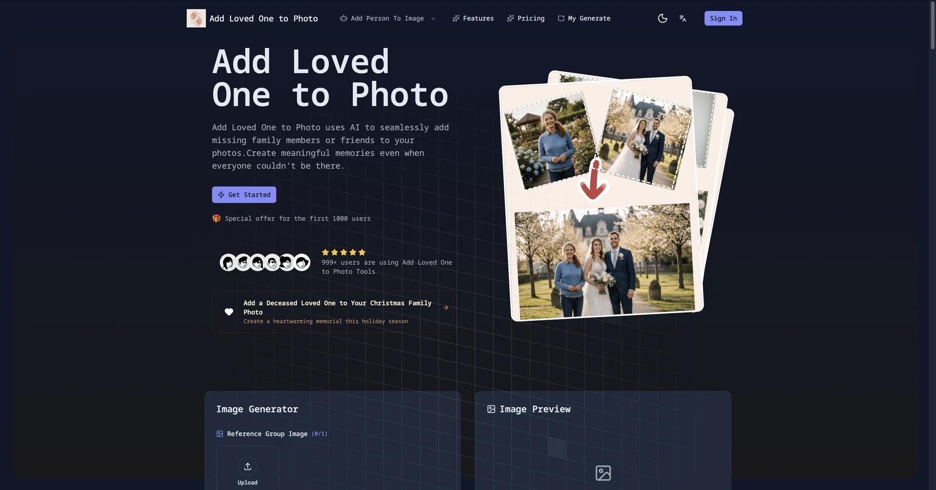 AddLovedOnToPhoto AI