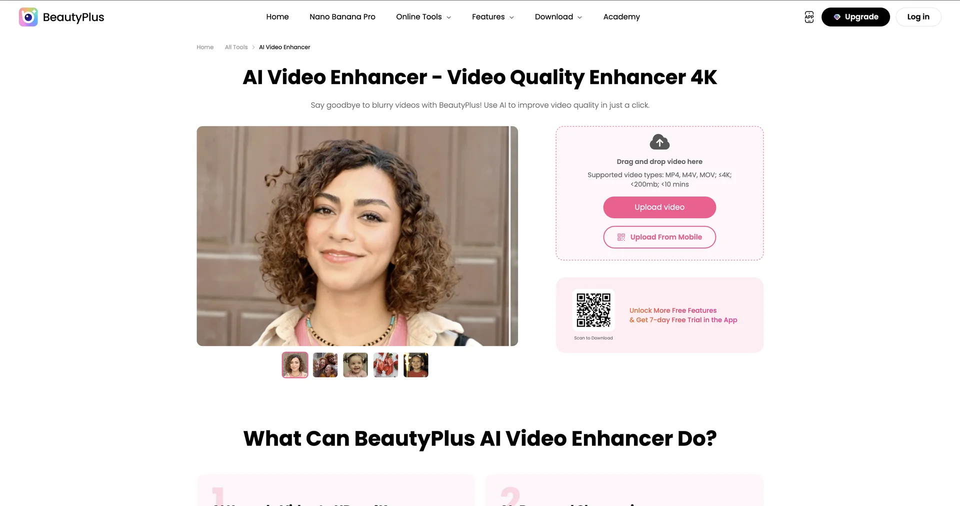 BeautyPlus AI Video Enhancer