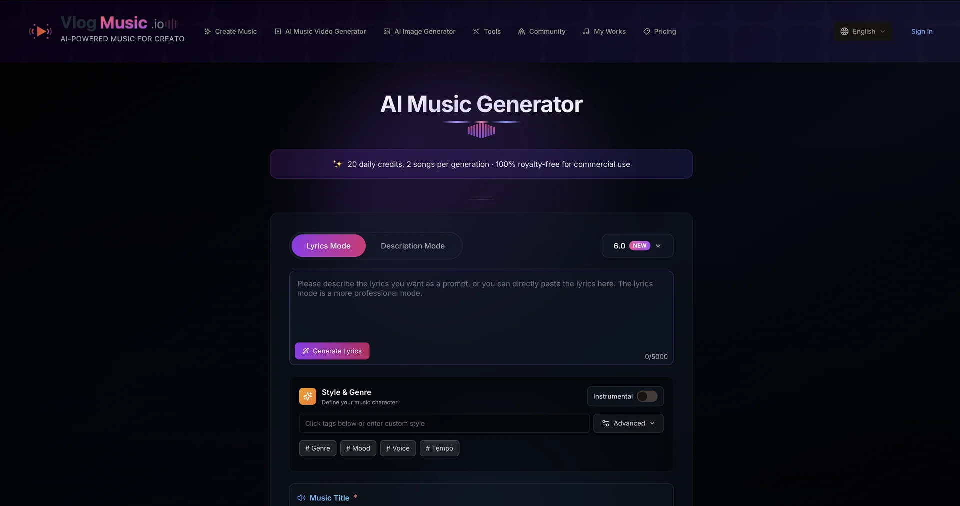VlogMusic.io