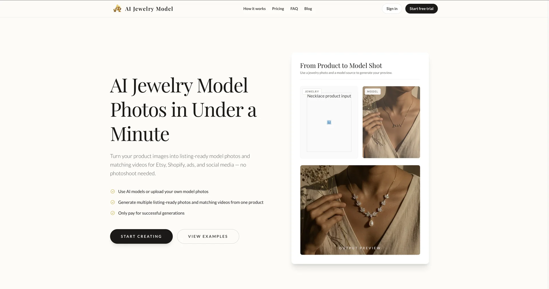 AI Jewelry Model