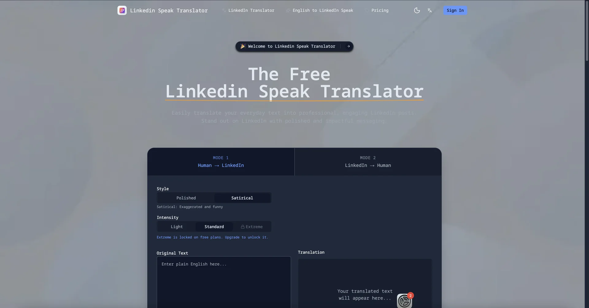 LinkedIn Speak Translator