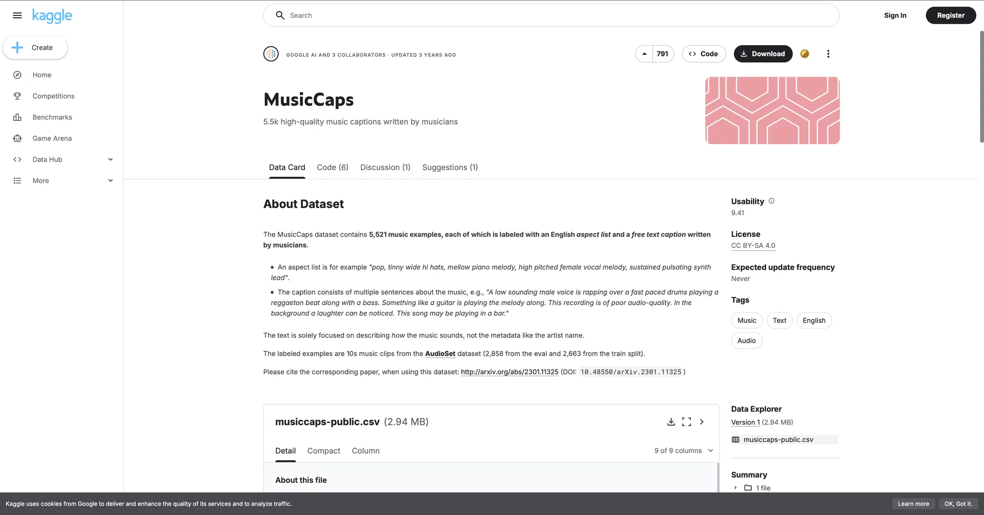 MusicCaps Dataset by Google AI