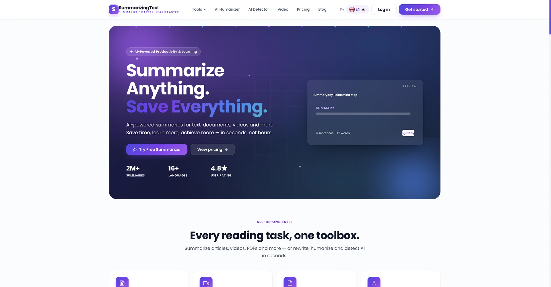 Summarizing Tool