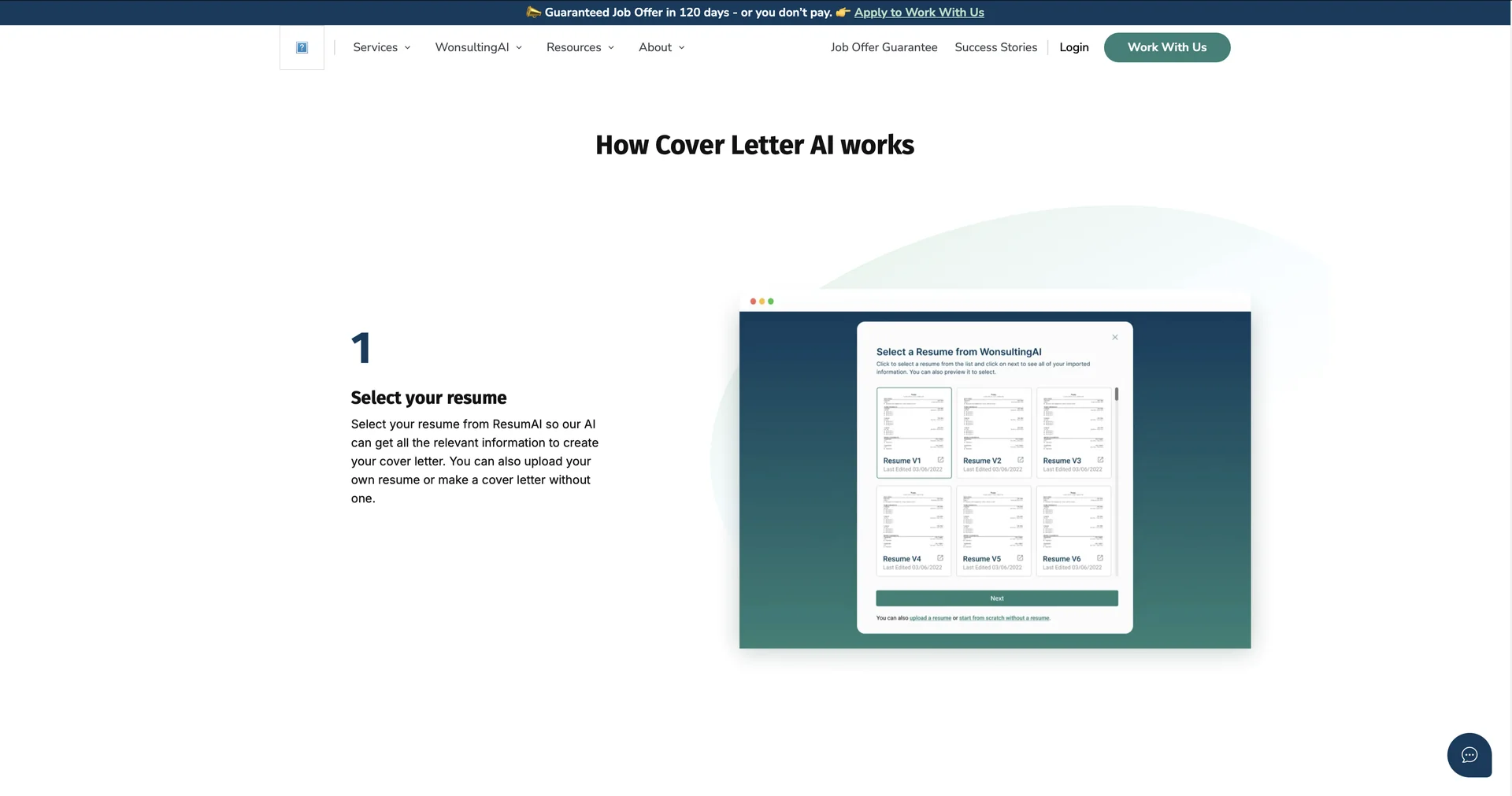 CoverLetterAI by Wonsulting