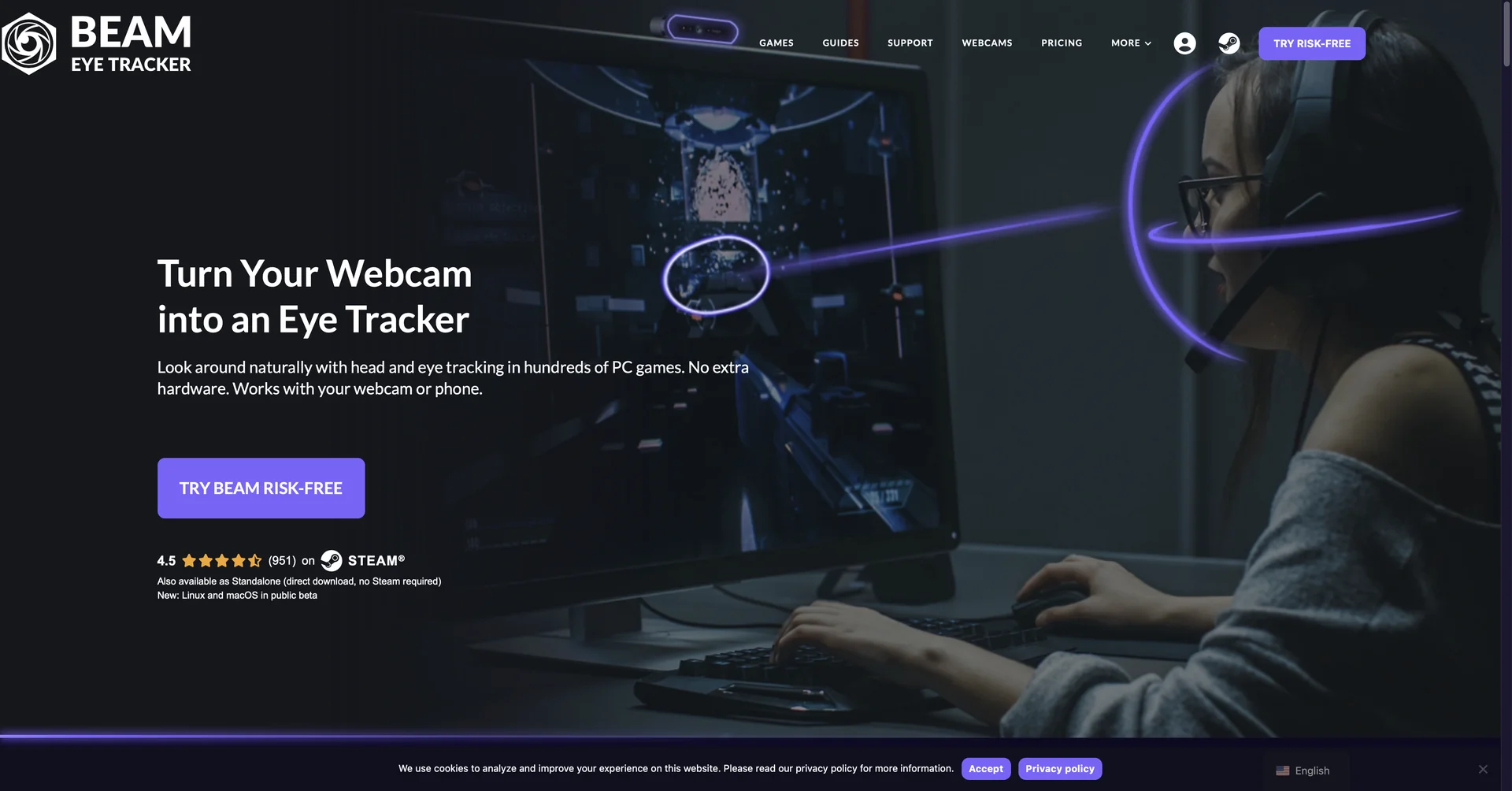 Beam Eye Tracker