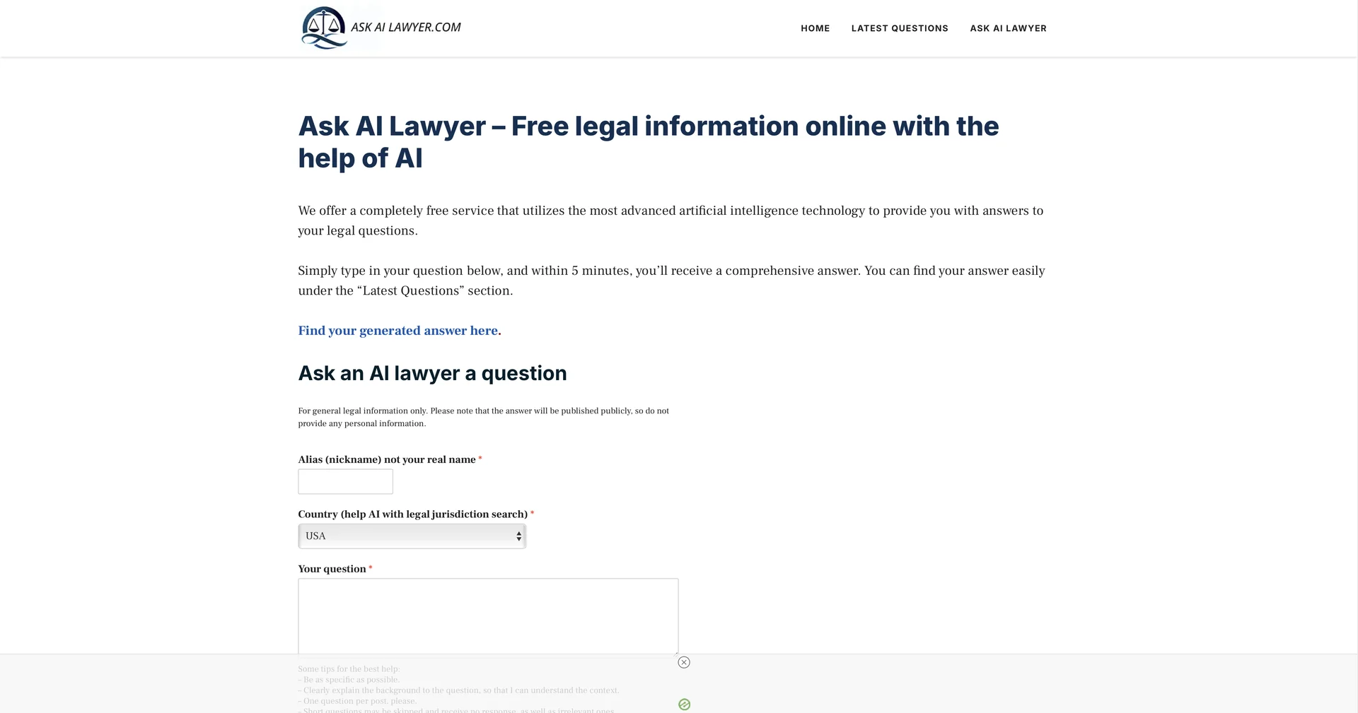 Ask AI Lawyer