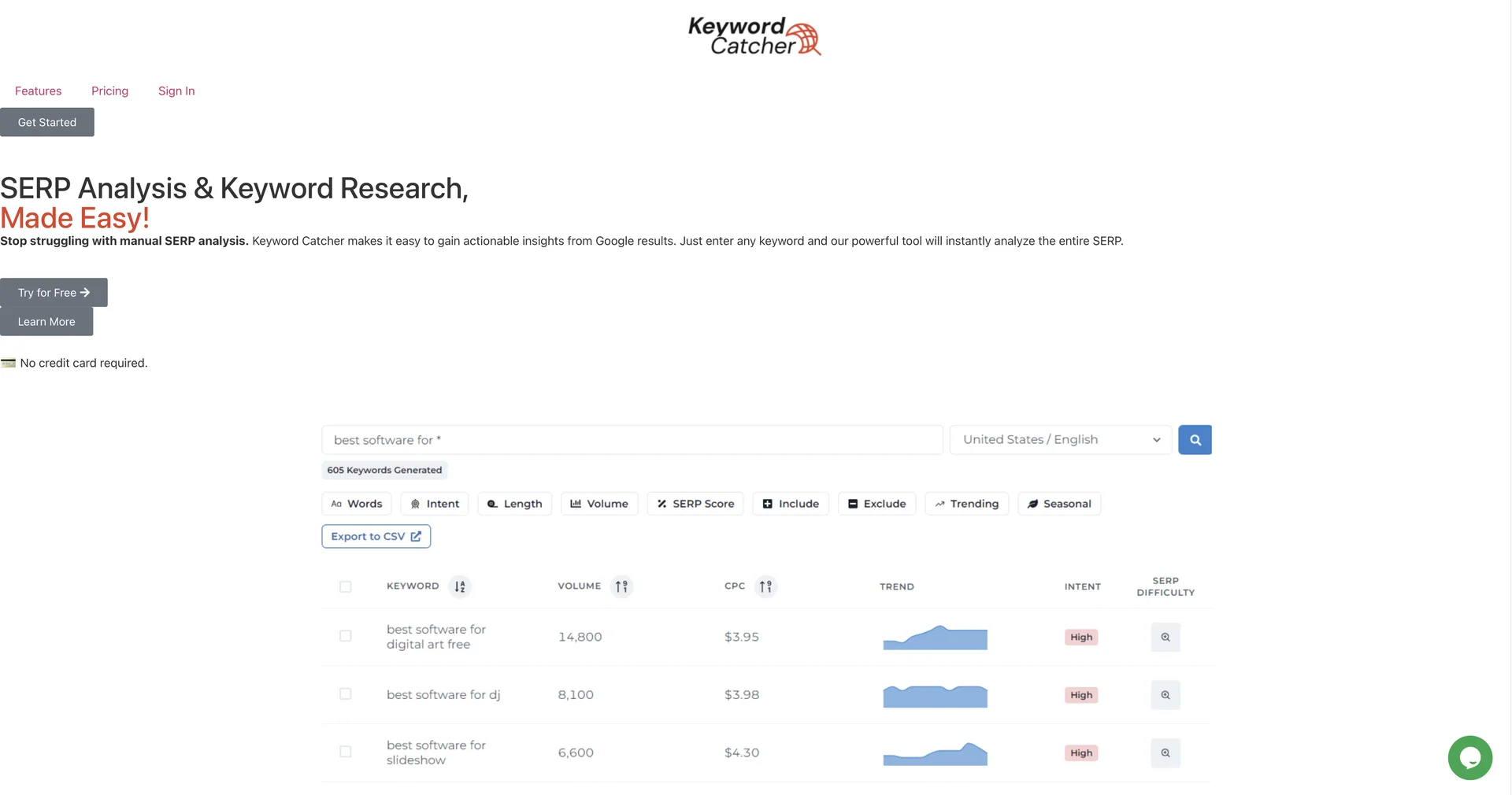 Keyword Catcher