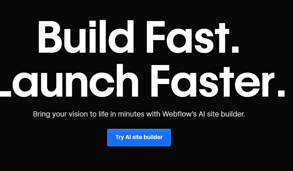 Webflow's AI Site Builder