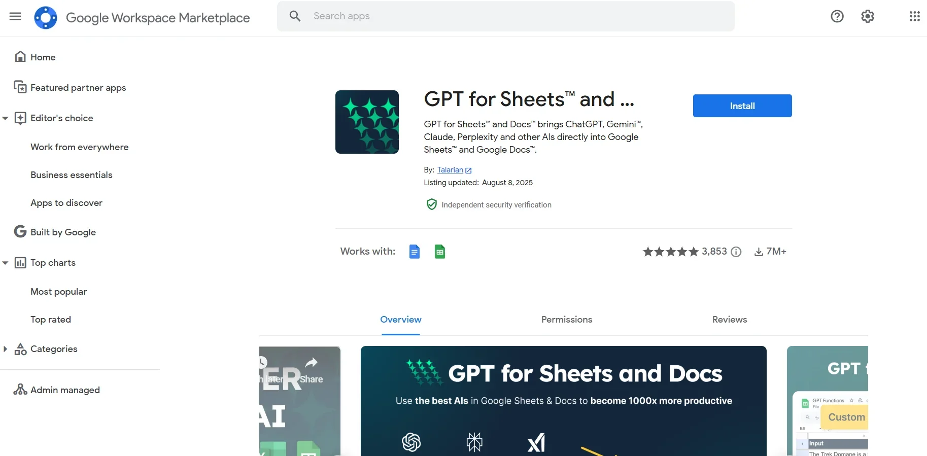 GPT for Sheets™ and Docs™