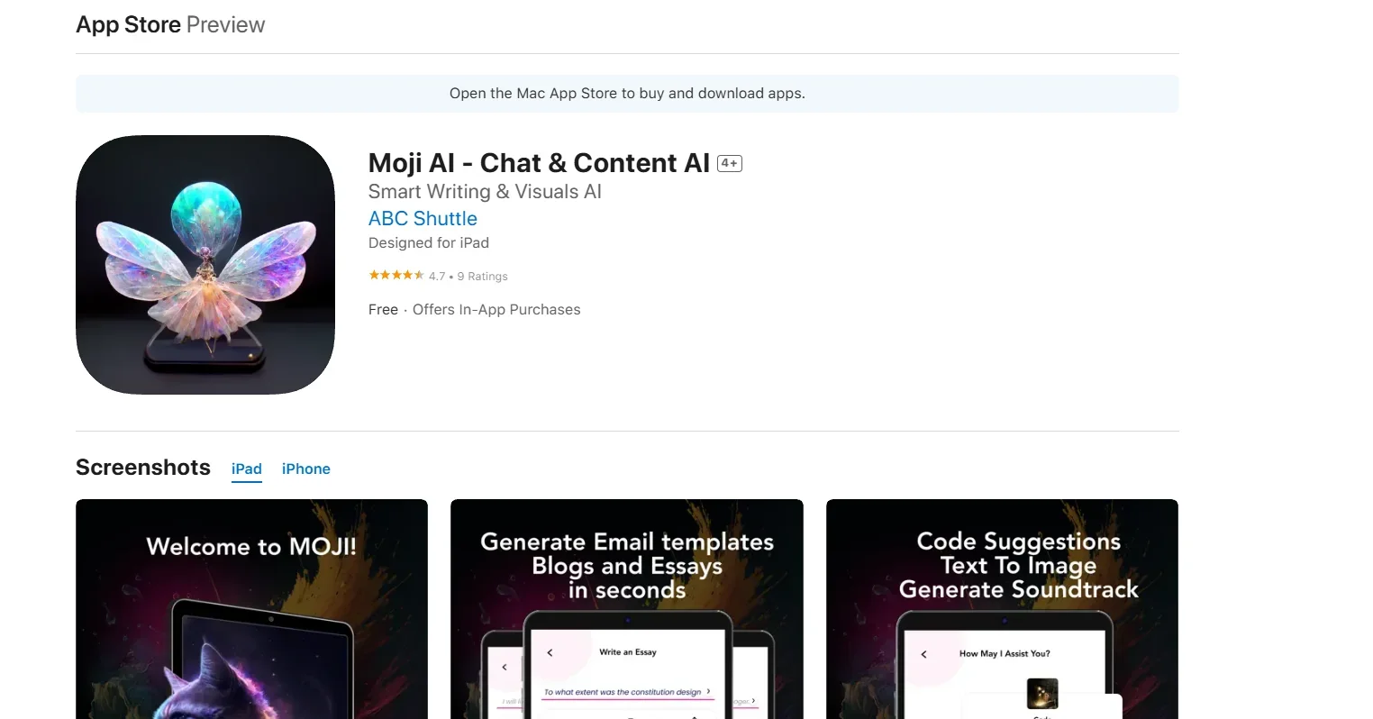 Moji AI – Chat & Content AI
