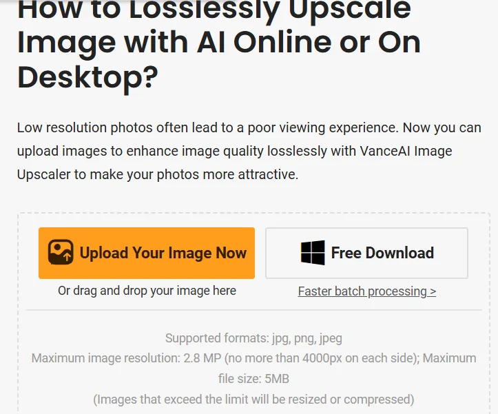 VanceAI Image Upscaler