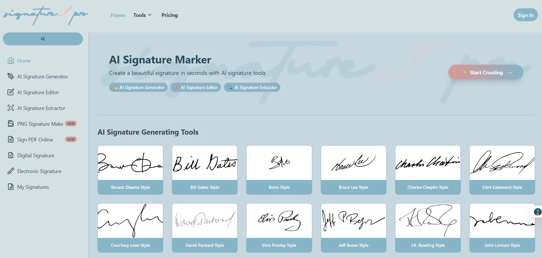 AI Signature Generator