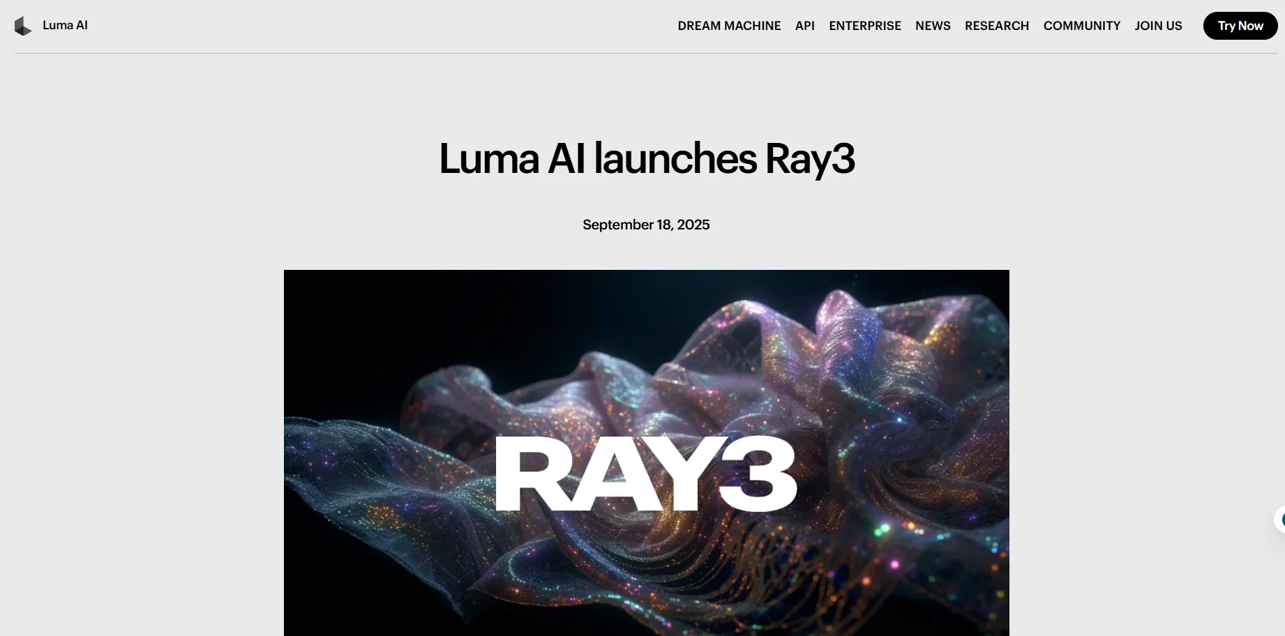 Luma Ray 3