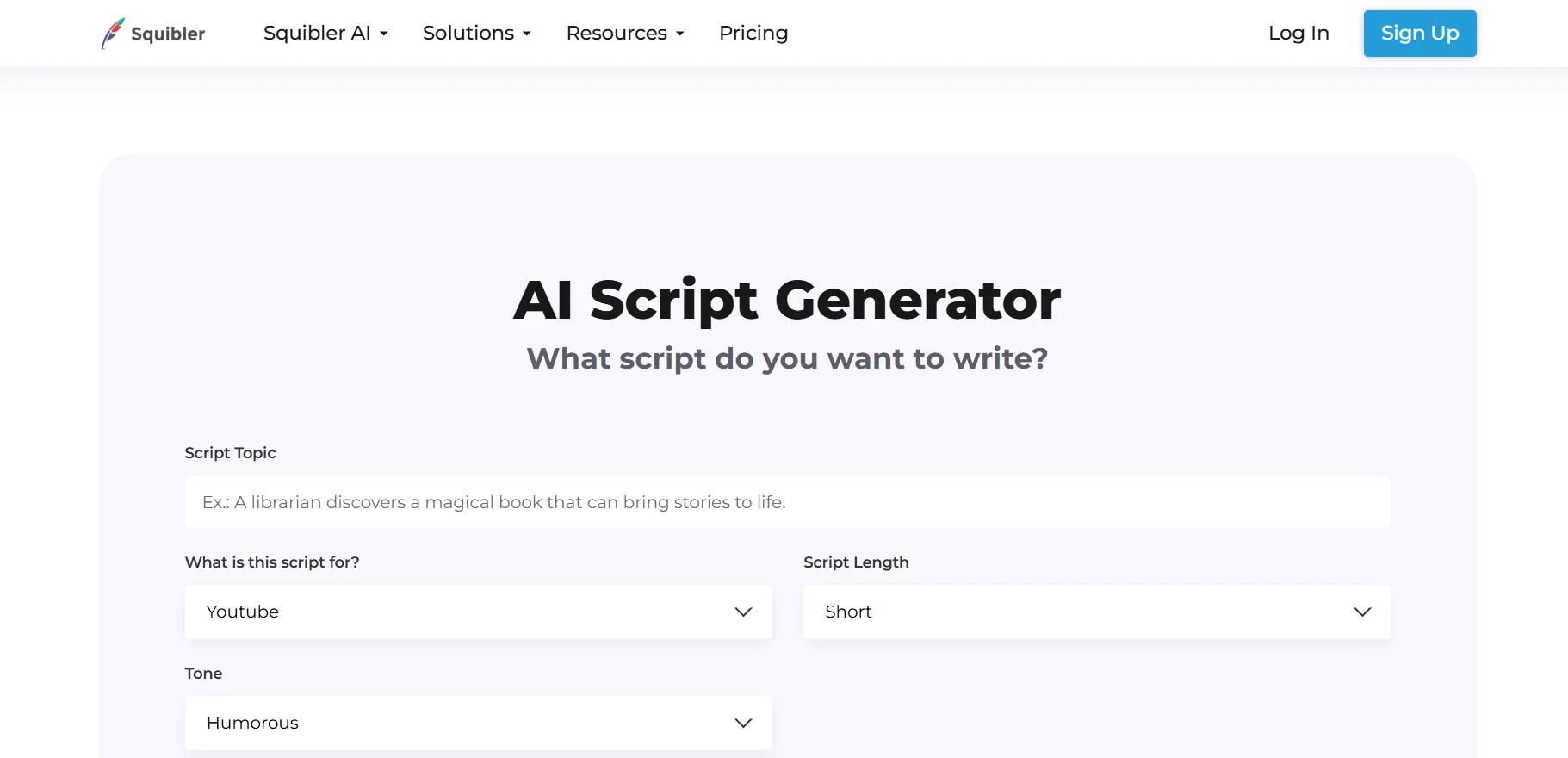 Squibler AI Script Generator