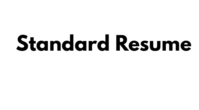 Standard Resume 64