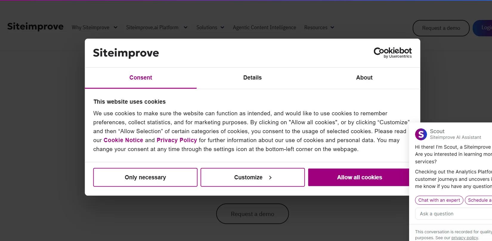 Siteimprove Analytics
