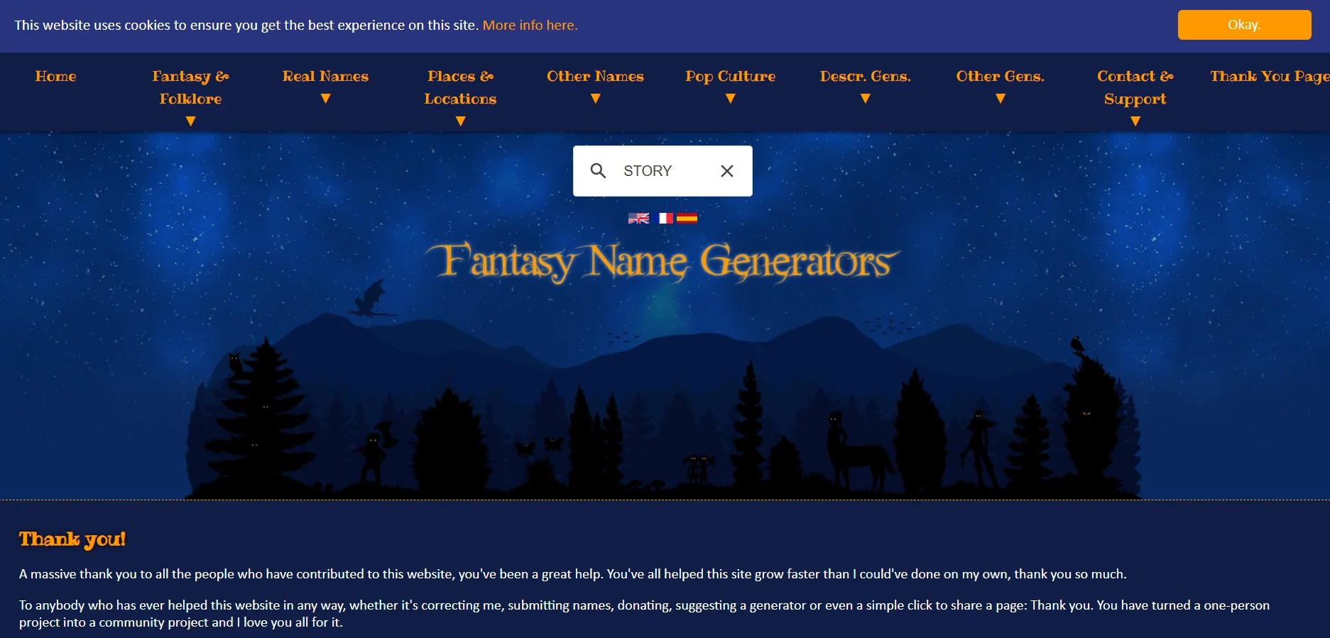 Fantasy Name Generators (FantasyNameGenerators.com)