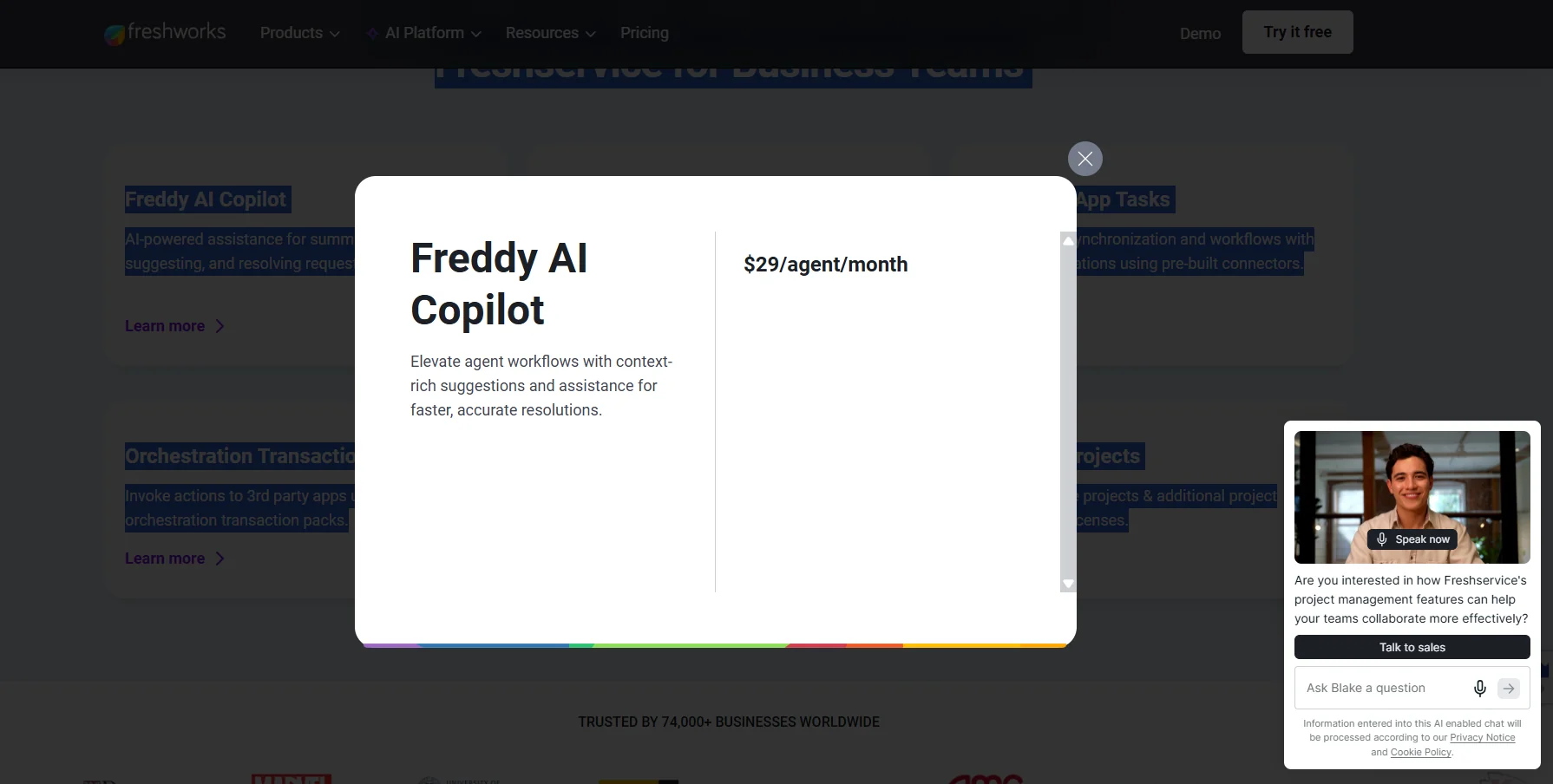 Freshservice for Business Teams