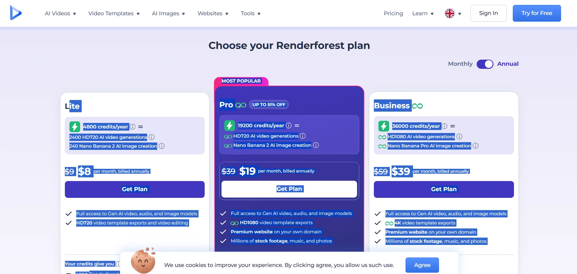 Renderforest – Text to Video AI